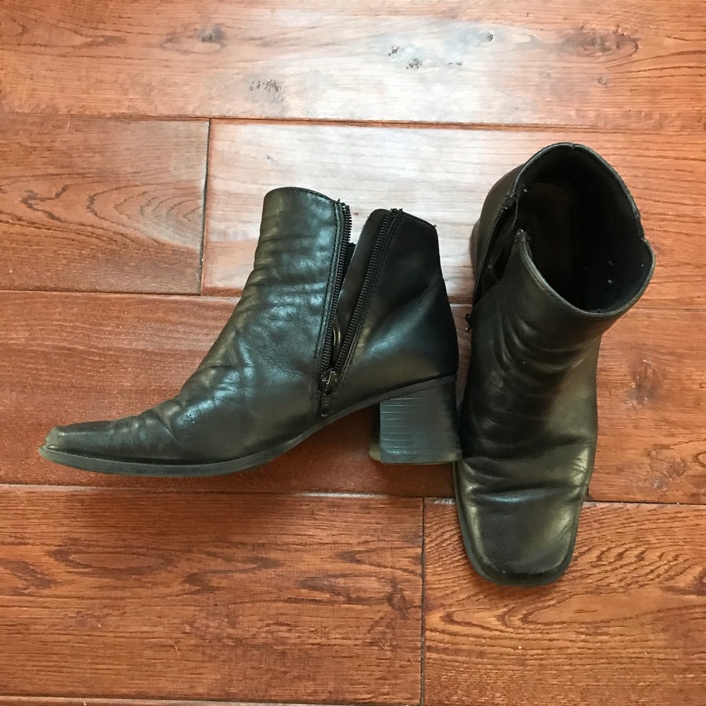 Covington Black Faux Leather Booties